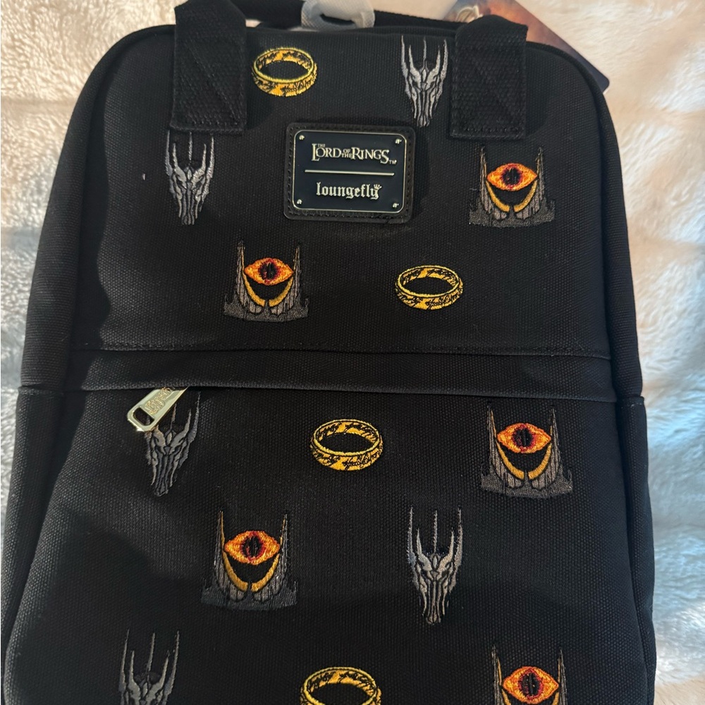 Loungefly Exclusive Lord of Rings Sauron AOP Canvas Mini Backpack - Picture 11 of 11